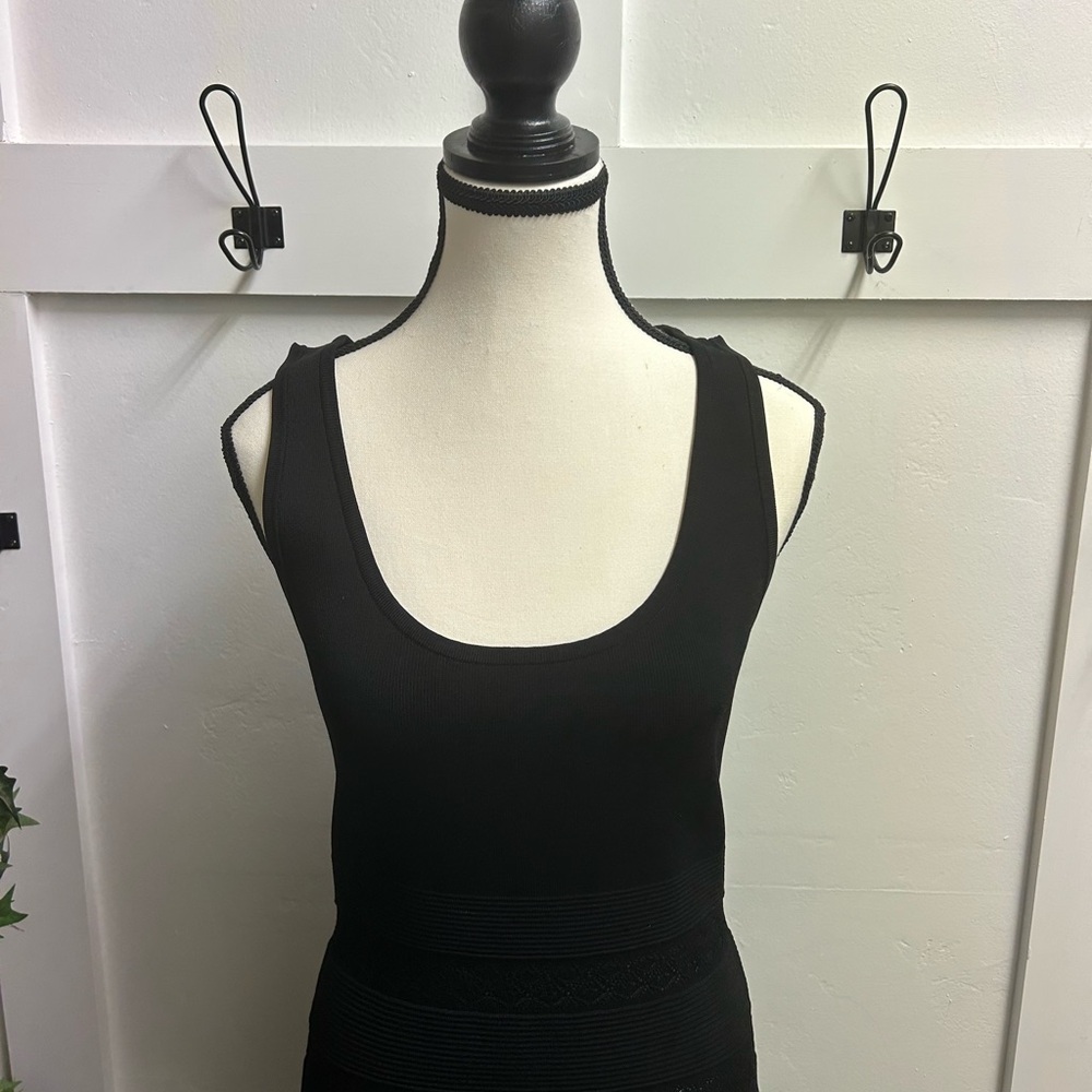 Carmen Womens Sleeveless Marc Valvo Black Dress Size Medium - Picture 2 of 8